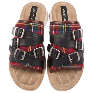 Marc Jacobs Plaid Buckle Slides